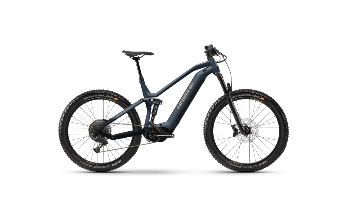 Haibike AllTrail 6 kola 27,5" vel.S matt gloss metalic blue caramel