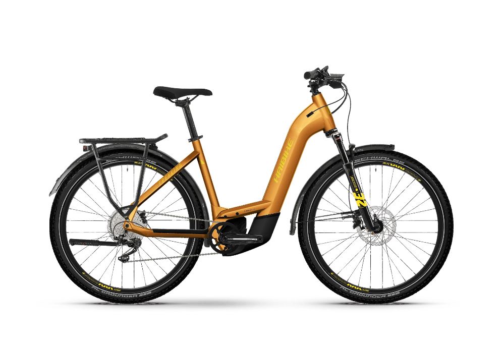 Haibike Trekking 8 Low kola 27,5" vel.S gloss metal lava yello