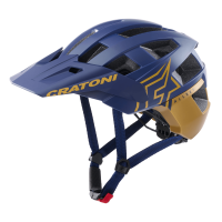 Cyklistická helma Cratoni AllSet Pro modrá zlatá matná